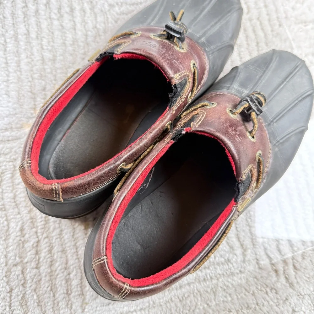 Sperry Duck Shoes Mens 10.5 Waterproof Slip On Rain Loafers Preppy Coastal Gorp